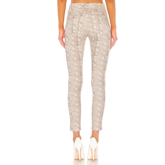 AG NWT Farrah Skinny Ankle Silk Python Ivory Dust Hued 24 00 - Picture 9 of 15